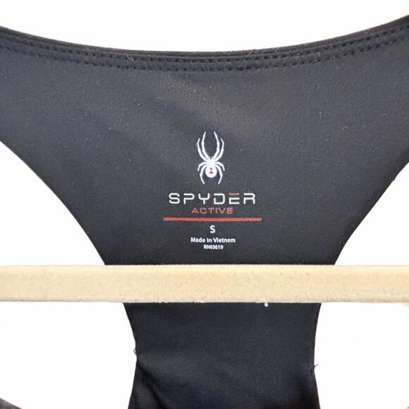 Spyder Active‎ Black Racerback Tank Top w/Bra Performance Athletic Wear, S - Picture 3 of 5